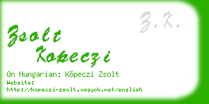 zsolt kopeczi business card
